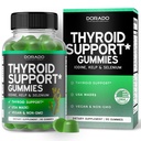 Thyroid støtte for kvinner og menn (90 Gummies) Ashwaganda, Iodine, Bladderwrack, Kelp, & Schisandra - støttetilskudd - Delicious Apple Flavor - Ikke-GMO, Vegan & Glutenfri (90 greve)