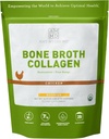 Amy Myers MD Bone Broth Collagen pulver - Organic Chicken Bone Broth - støtter sunn hud og negler - for Gut helse & felles støtte - 20 serveringer, kylling flavor