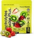 Electrolytes Powder Plus (50 Serveringer), 0 Calorie Keto, 0 Sukker, Ingen Maltodextrin, 1000 mg Kalium, 120 mg Kalsium, 120 mg Magnesium, Hydration pulver (50 Serveringer, Jordbær Kiwi)