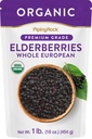 Piping Rock Elderbær Tørket organisk | 1lb bulk Supplement | Europeisk Hele Berries | Vegetarisk, Ikke-GMO, Glutenfri