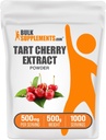 BulkSupplements.com Tart Cherry Extract pulver - Tart Cherry Supplement, Herbal Supplement - Antioksidant Kilde, Glutenfri, 500 mg per servering, 500g (1,1 lbs) (Pack of 1)
