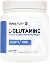 TransformHQ L-Glutamin pulver, 500G, 100 Serveringer - Glutenfri, ikke-GMO