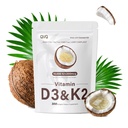 300 stk 2 i 1 vitamin D3 10000 iu Plus K2 (MK-7) 200mg Jomfru Coconut olje Softgels med vitaminer D & K støtter kalsiumabsorpsjon, bein, immun, og hjerte helse – lett å svelge