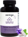Zenkgo Ashwagandha, 5-HTP, Lavendel, Mucuna, L-tryptophan - Hood Support Supplement, Plantebasert, Herbal Mood Plus hjelper med rolig sinn og stress relief, emosjon Blanc, Positivitet (60Ct / 30Day)