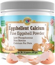 Kalsium for hunder og katter - Fine Eggshell pulver - Sterk Hip & felles Supplement for hunder og katter - Kosttilskudd - Ingen additiver - Kjæledyrsvenn Eggshellent Kalsium 16oz