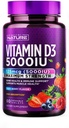 Bygget av Natur Chewable vitamin D3 5000 IE - vitamin D Supplement Chews - sukker gratis og naturlig Berry Flavor - 60 tabletter