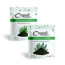 Organic Spirulina & Chlorella Superfood pulver, vegansk, ikke-GMO