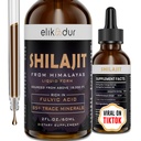 Shilajit Resin Organic Liquid Supplement, Shilajit Himalayan Organic, Flytende vitaminer for kvinner og menn, 85+ Spor Mineraler, Alternativ til Resin & Kapsler, Energi og immunfunksjon, Vegan, 60 ml