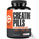 Crazy Muscle Creatine piller, 5g 3X ren kreatinmonohydrat, pre trening bulk muskel masse gevinster, høy absorpsjon lett å ta treatine 3 type optimal ytelse for lean vekst, 90 tabletter