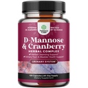 D Mannose med Cranberry Supplement - Potent D Mannose 1000mg Kapsler for nyreforsvar støtte og rengjøring og urinbåndstrakt helse for kvinner og menn - Blader Helse Supplement for voksne - 120 Teller