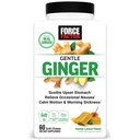 FORCE FACTOR Gentle Ginger Chews for trist relief, bevegelsessyke, og morgensykhet, Ginger Supplement med vitamin B6 for digestiv støtte, ikke-GMO, Honning-Lemon Ginger Flavor, 60 Soft Chews