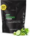 Livingood Daily Basic Greens Powder, Super Greens Drink Blande med Spirulina, Broccoli, Kale, Wheat Grass & Klorella, Organisk Grønnsaker Blande, Vegan, Glutenfri, Ikke GMO, 30 Services