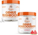 Genius-merket - Nootropic Supplement Bundle - Mushroom og bevissthet - støtter immunsystem, focus, energi og hjerne Booster