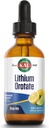 KAL Lithium Orotate Dropiner, Chelated | Mood & Relaxation Support | Naturlig sitron Lime Flavor | 2oz, Ca. 60 Serv.