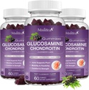 Mulitea Glukosamine Chondroitin Gummies - Ekstra styrke felles støtte Supplement med MSM & Elderbær for naturlig felles, antioksidant immun støtte for voksne, menn og kvinner-(3 Pack)