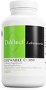 DaVinci Labs Chewable C-300 - Supplement til å støtte immun helse, kolesterol og kollagen produksjon - med vitamin C, Pektin og mer - Glutenfri - Orange Pineapple Flavor - 90 vegetariske tabletter