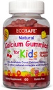 ECO Safe Coral Kalsium Vitamin D3 Kids Gummy, Naturlig Cherry Flavor, Ikke GMO, Glutenfri, Dairy-Free, Soja-fri og Gelatinfri - 300 mg Kalsium, og 800 IE vitamin D3-60 Gummies (2 pakke)