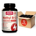 Jarrow Formler Maks styrke Metyl B-12 5000 mcg, kosttilskudd for cellulær energiproduksjon og brain helse støtte, 60 Cherry-Flavored Chewable tabletter, 60 dagers forsyning, pakke med 12