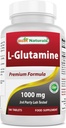 Beste Naturals L-Glutamine 1000 mg Drivstoff for trening (Non-GMO) tabletter, 180 greve