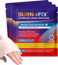 BurnFix® - 4 Pack-Burn Gel kjole 4 x 4" Burn Care Cream Førstehjelpsbehandling. øyeblikkelig smertelindring Hydrogel Burn Dressing for 1., 2. grad Burns, Razor & Sunburns for hjem, arbeid, brann, EMS