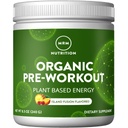 MRM Ernæring Organic Pre-Workout pulver | Øya Fusion Flavored | Superfoods + 150mg Naturlig Koffein + adaptogens | Ren energi + Focus | Sunn Blood Flow | Vegan + Non-GMO | 20 Serveringer