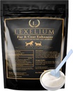 Dermatitis Hud og Coat Supplement for hunder og katter - fremmer sunn hud og pels for hunder og katter - Hjelper med w/kyske, tørr hud + annen symtom - Naturlig Vet-godkjent pulverformula - 200G