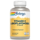 SOLARAY Vitamin C 500mg med Citrus Bioflavonoider, 1:1 Forhold - Antioksidant og immunstøtte Supplement - Vitamin C med Rose HIPS og Acerola, Vegansk, 60-dagers garanti, 125 serveringer, 250 Vegkaps