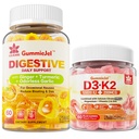 vitamin D3 K2 fylte gummier 5000 IU / 10.000 IU med 500 mg kalsium, magnesiumcitrat, vitamin C & Ginger Chews Supplement gummier for hemmighet, mage relief