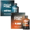Frog brenselkraft Regular Protein & Ultra Pre Workout Shot Bundle, 1500mg Beta Alanine, 15g Protein Nano-hydrolysert Gras Fed Collage, Pre & Post Trening, 1,2 oz Packets, 48 Pack