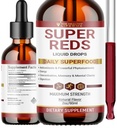Liquid Super Reds Phytonutrient Superfood Drops | Phytonutrient blanding inneholdende polyfenoler | Antioksidanter og mer | Great smak 2oz - 30 dagers forsyning