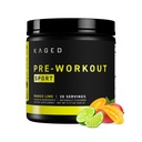 Kaged Sport Pre Trening pulver for menn og kvinner, Mango Lime, Sportssertifisert, 188mg Koffein, Nitric Oxid Supplement, Beta Alanine for energi, Vektløfting, Cardio Endurance & Styrke, 20 Services