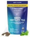 Blå Stork menns fruktbarhet Te: økologisk fruktbarhet kosttilskudd for menn, grønn te, Maca Root, og Ginkgo Biloba for mannlig reproduktiv helse, mynte, 15 Sachets