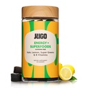 JUGO Energi + SUPERFOODER ® Vitamin B12 Gummies med Kale & Super Greens ® 40 Count koffeinfri energi Gummies ® Plantebasert, Gelatinfri, Ikke-GMO, laget i USA