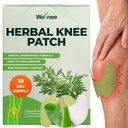 Wellnee Original Herbal Knee Patch - Wellknee Plaster for Knee støtte og muskelsmerter - Maksimal styrke for en midlertidig relief - klebne varme lapper laget med naturlige urter for velvære (10 pads)