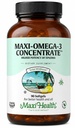 Maxi Helse Omega 3 Supplement - Omega-3 Fish Oil Concentrate - høyere potenskilde til EPA / DHA fettsyrer - hjerte, hjerne og felles helse - Kosher Certified Wild Caught Fish - 90 vegetariske softgels