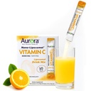 Aurora Nutrascience Nano-Pack Liposomal Vitamin C Powder Drink Blande, Immunstøtte, Høy styrke 3000 mg Per Serving, 30 enkelt servere pakker, oransje