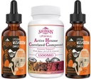 1500 MG Liposomal Aktiv Heksose Correlatert Supplement 120 SoftGels Bundle med 2000 MG Liposomal Mushroom Complex Drops 60 Services