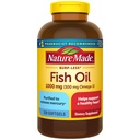 Naturlaget Burp Mindre Fish Oil Omega 3 Kosttilskudd, 1000 mg Softgels, Omega 3 Fish Oil Kosttilskudd for sunn hjerte støtte, 320 Softgels, 160 dagers forsyning