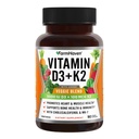 FarmHaven vitamin D3 K2 Kapsler - 5000 IU D3 og 100 MG K2 - Kolekalciferol MK7 med Veggie frukt blanding - vitamin D K2 Supplement for immunsystem og hjertehelse - Vegetarisk, ikke-GMO, 90 Caps