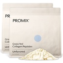 Promix Hydrolysert Collage Peptider - Type 1 Grass Fed Collage, 4,7 g glycin, Type 3 bioaktive peptider - Unflavored - 2,5 pound (Pack of 2)