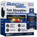 Væske Glutation Supplement, sitron Berry Flavored Acerola Energy Booster w/Zinc, daglige vitaminer og mineraler, null sukkerformulering, hver dag Auto-Immune støtte for voksne, 0,34 fl oz, Pakke med 60