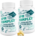 Zdoroviye SPM Supplement - Spesialisert Pro-løsningsmediatorer og SPMs Precursors Kompleks for balansert immunrespons, hjerne, vev og celle - 120 Softgels (2 flaske)