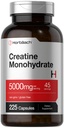 Horbäach Kreatin Monohydrat | 5g | 225 Kapsler | Ikke-GMO, Glutenfri Supplement