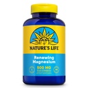 Natures Life Renewing Magnesium 500 mg - Plus vitamin B-6 - Muskler og Nerver Support - Lab Verifisert (180 Services, 180 Vegkaps)