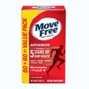 Flytte gratis Advanced Glukosamine Chondroitin + Kalsium Fructoborate Joint Support Supplement, støtter mobilitetskomfort styrke Fleksibilitet & Bein - 160 tabletter (80 porsjoner)*