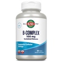 KAL B-100 Complex - Uunnværlig utgivelse vitamin B kompleks - Sunn energi støtte med naturlig støttebase og fersk minty belegg - vegetarian - 60 dagers garanti - 120 serveringer, 120 tabletter