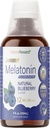 Melatonin 12mg | 4 fl oz væske |120 serveringer | Blåbær flavor | for voksne | Ikke-GMO, Vegetarisk Supplement