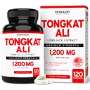 Tongkat Ali For Menn (Longjack) Eurycoma Longifolia Extract 1200mg Per Serving, 120 Capsules - Longjack Tongkat Ali for menns helse og vitalitetsstøtte - tredjepart testet, USA laget og ikke-GMO