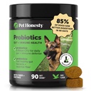 Kjæledyr Ærlig probiotika for hunder for anledninger diarrea og bukkel støtte, Digestive enzymer med prebiotika for gut helse for hunder, immunitet helse og kløe relief (Duck 90 ct)