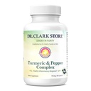 Dr. Clark Store Turmeric & Black Pepper Extract – 710mg, 100 kapsler, immunstøtte, Antioksidant, Digestion Helse Supplement for voksne